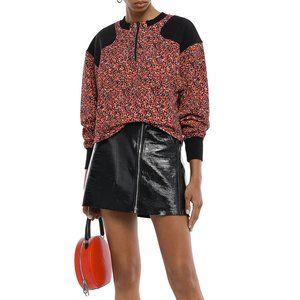 REBECCA MINKOFF Printed Crew Neck Sweater